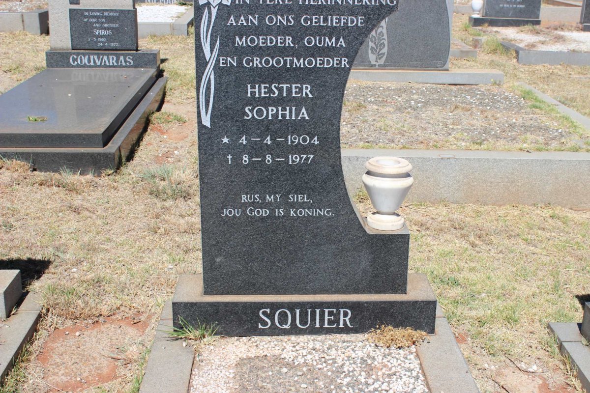 SQUIER Hester Sophia 1904-1977