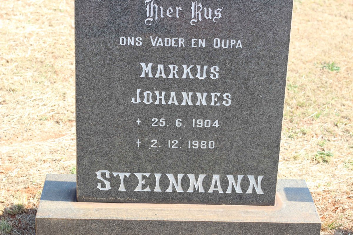 STEINMANN Markus Johannes 1904-1980