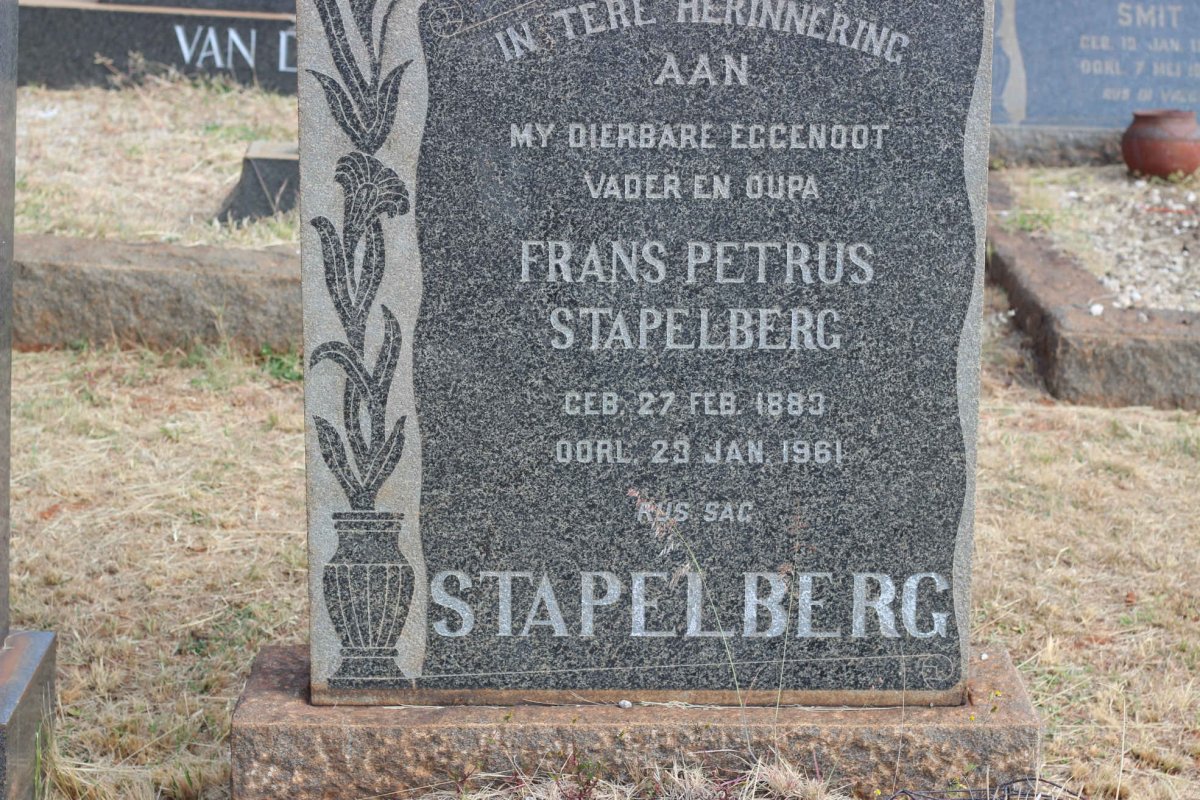 STAPELBERG Frans Petrus 1883-1961