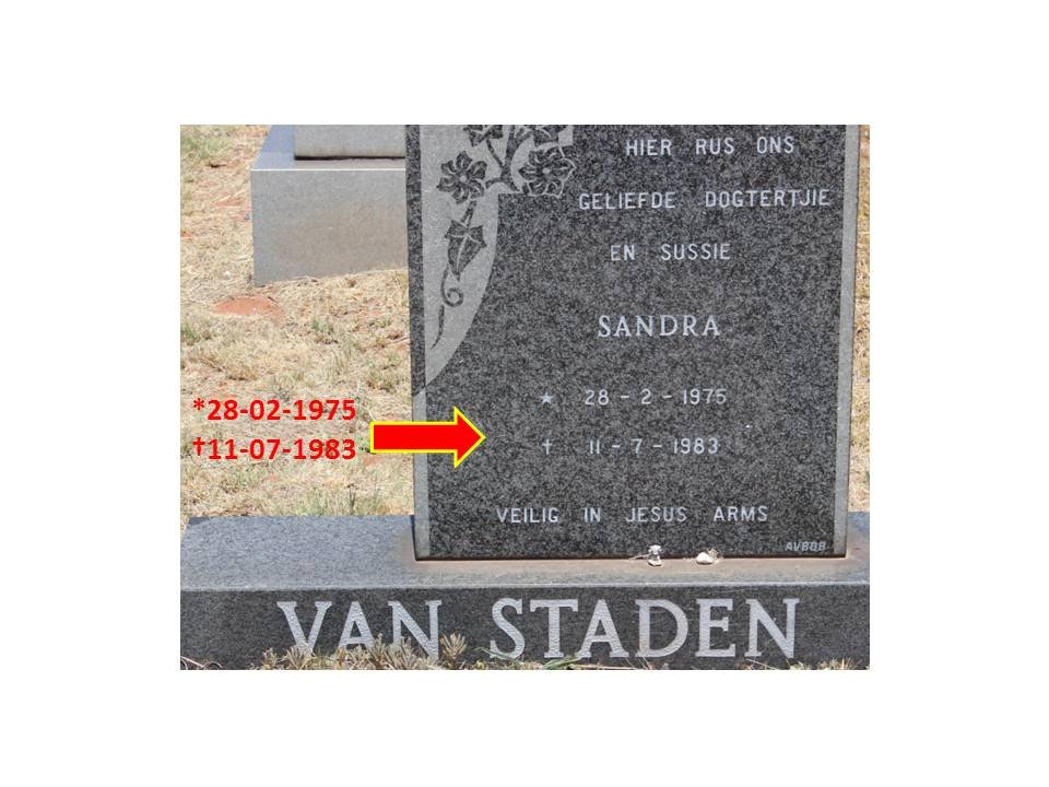 STADEN Sandra, van 1975-1983