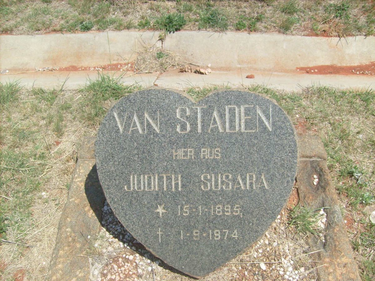 STADEN Judith Susara, van 1895-1974