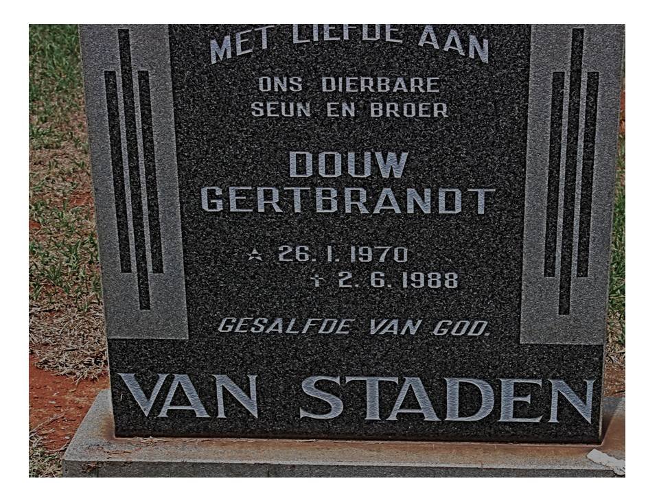 STADEN Douw Gerbrandt, van 1970-1988