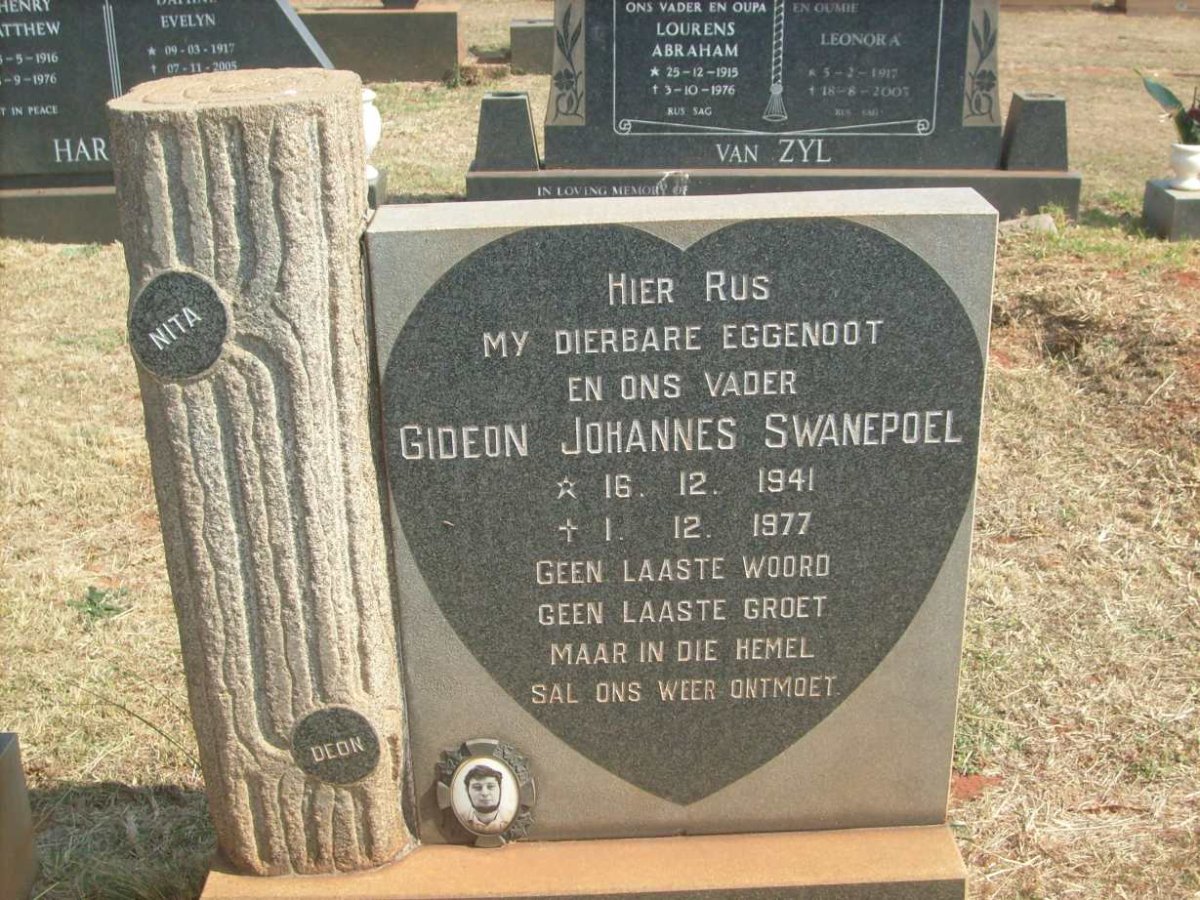 SWANEPOEL Gideon Johannes 1941-1977