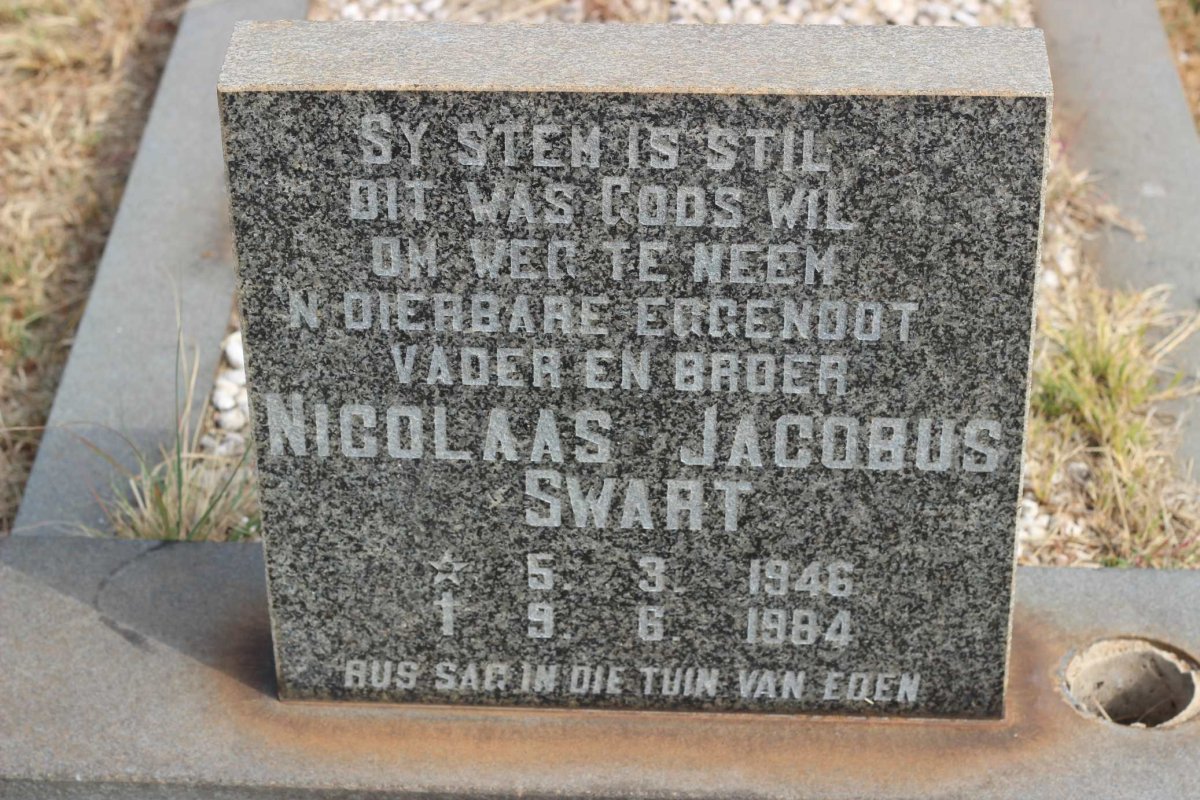 SWART Nicolaas Jacobus 1946-1984