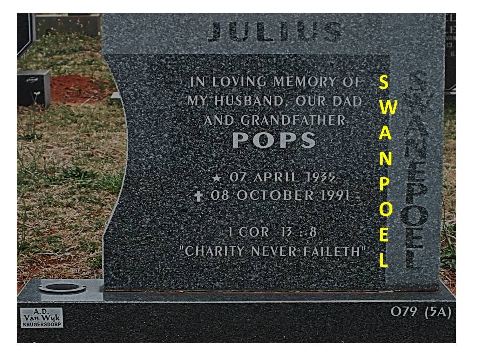 SWANEPOEL Julius 1935-1991