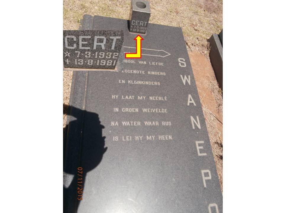 SWANEPOEL Gert 1932-1981
