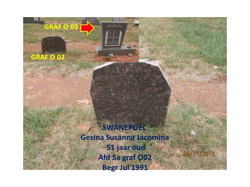 SWANEPOEL Gesina Susanna Jacomina -1991
