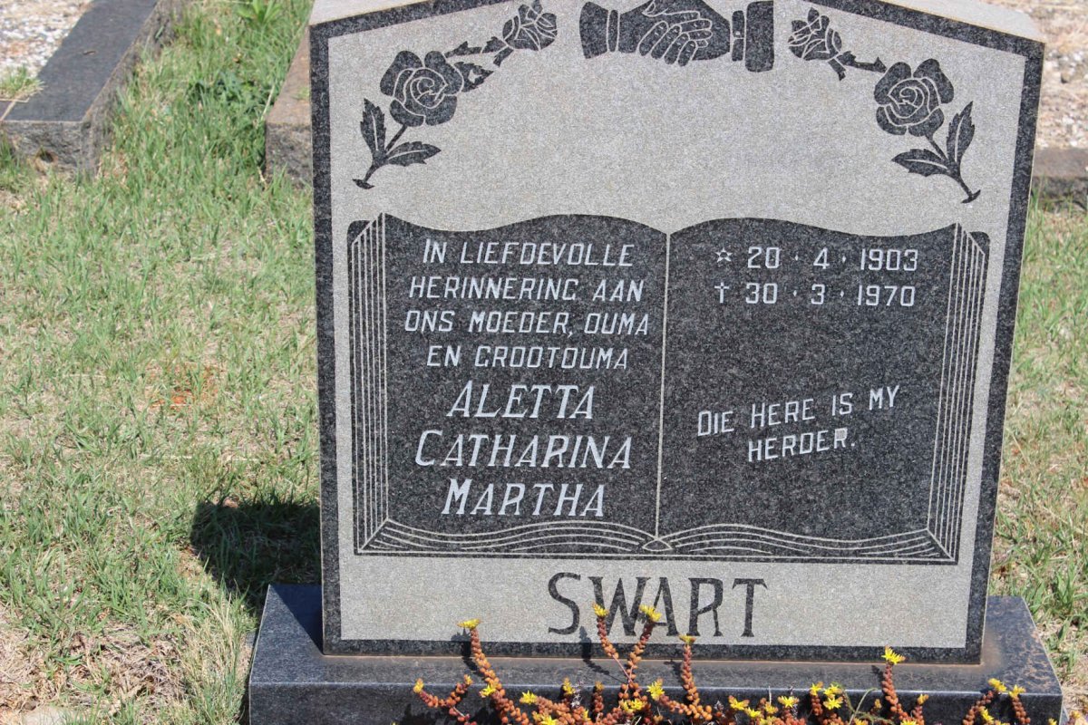 SWART Aletta Catharina Martha 1903-1970