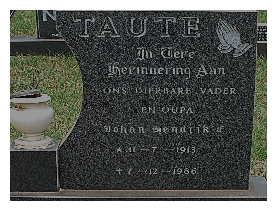 TAUTE Johan Hendrik F. 1913-1986