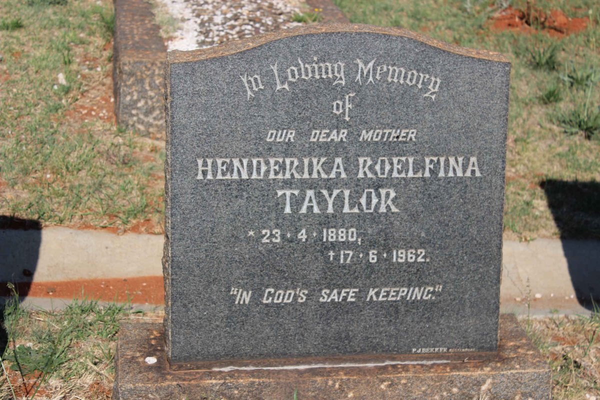 TAYLOR Henderika Roelfina 1880-1962