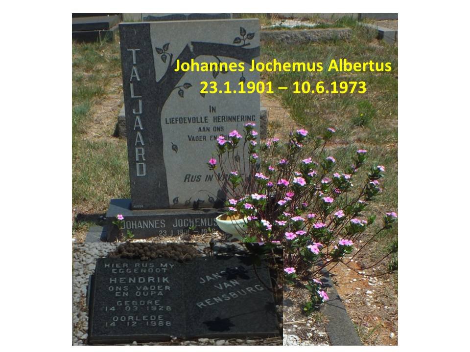 TALJAARD Johannes Jochemus Albertus 1901-1973 :: JANSE VAN RENSBURG Hendrik 1928-1988