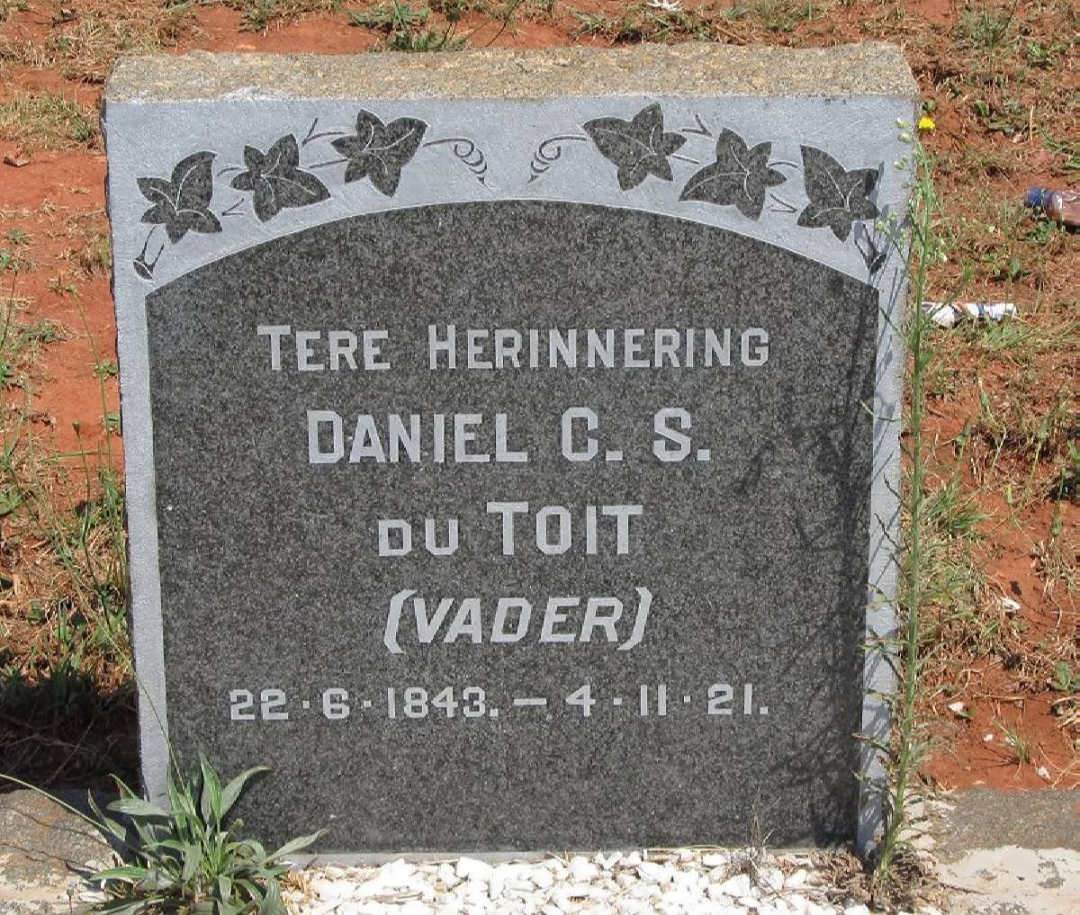 TOIT Daniel C.S., du 1843-1921