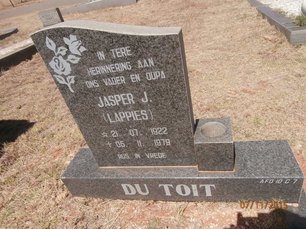 TOIT Jasper J., du 1922-1979