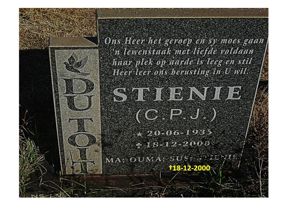 TOIT C.P.J., du 1935-2000