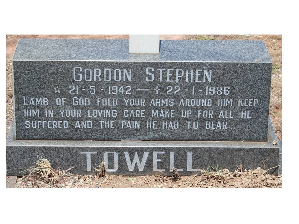 TOWELL Gordon Stephen 1942-1986