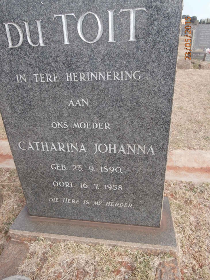TOIT Catharina Johanna, du 1890-1958