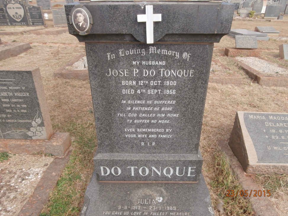 TONQUE Jose P., do 1900-1956 &amp; Julia 1917-1989