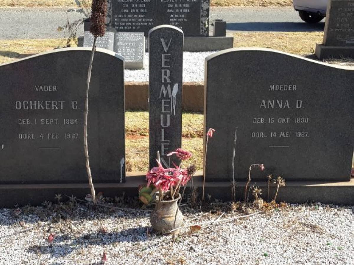 VERMEULEN Ochkert C. 1884-1967 &amp; Anna D. 1890-1967