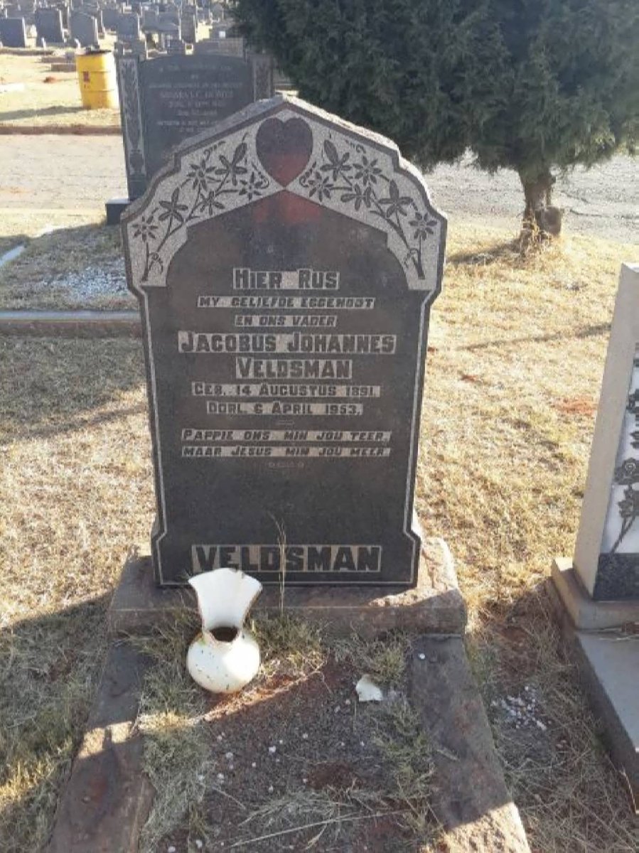 VELDSMAN Jacobus Johannes 1891-1953