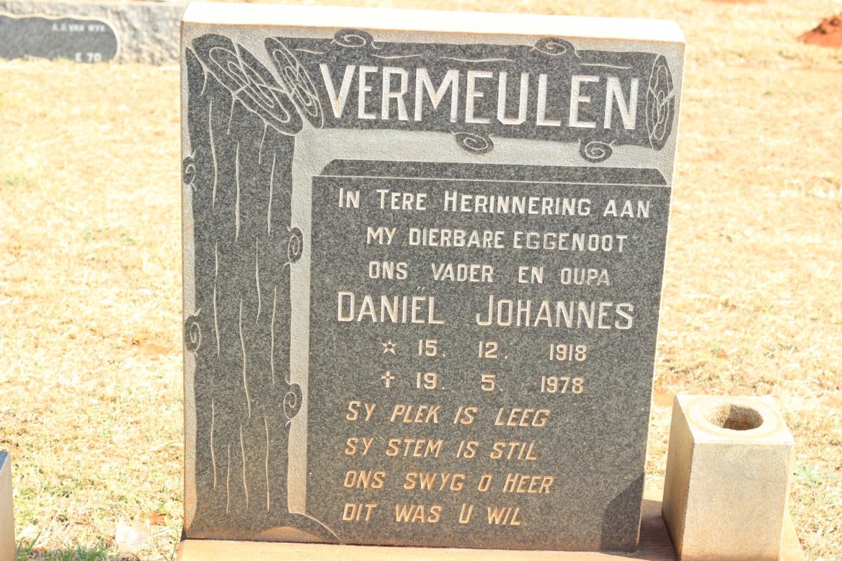 VERMEULEN Daniël Johannes 1918-1978