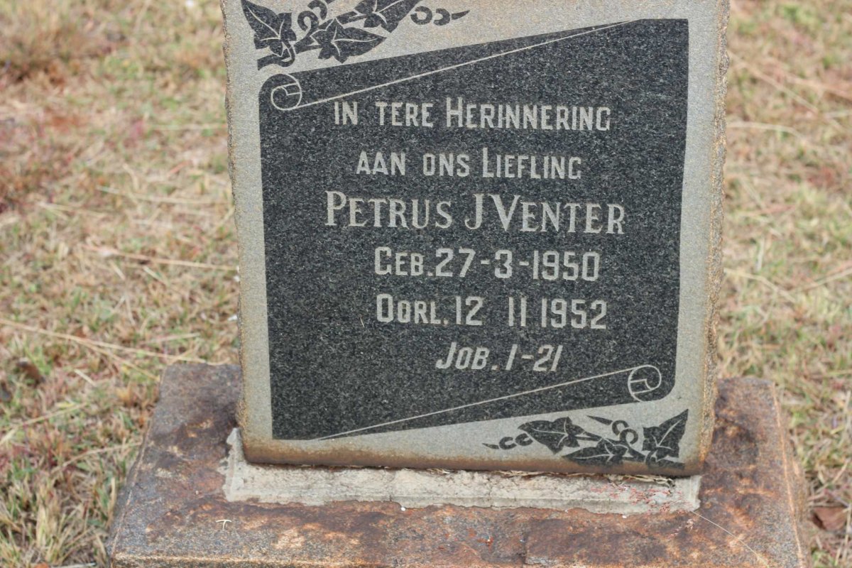 VENTER Petrus J. 1950-1952