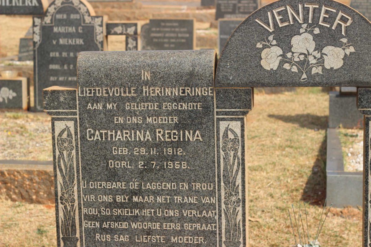 VENTER Catharina Regina 1912-1958