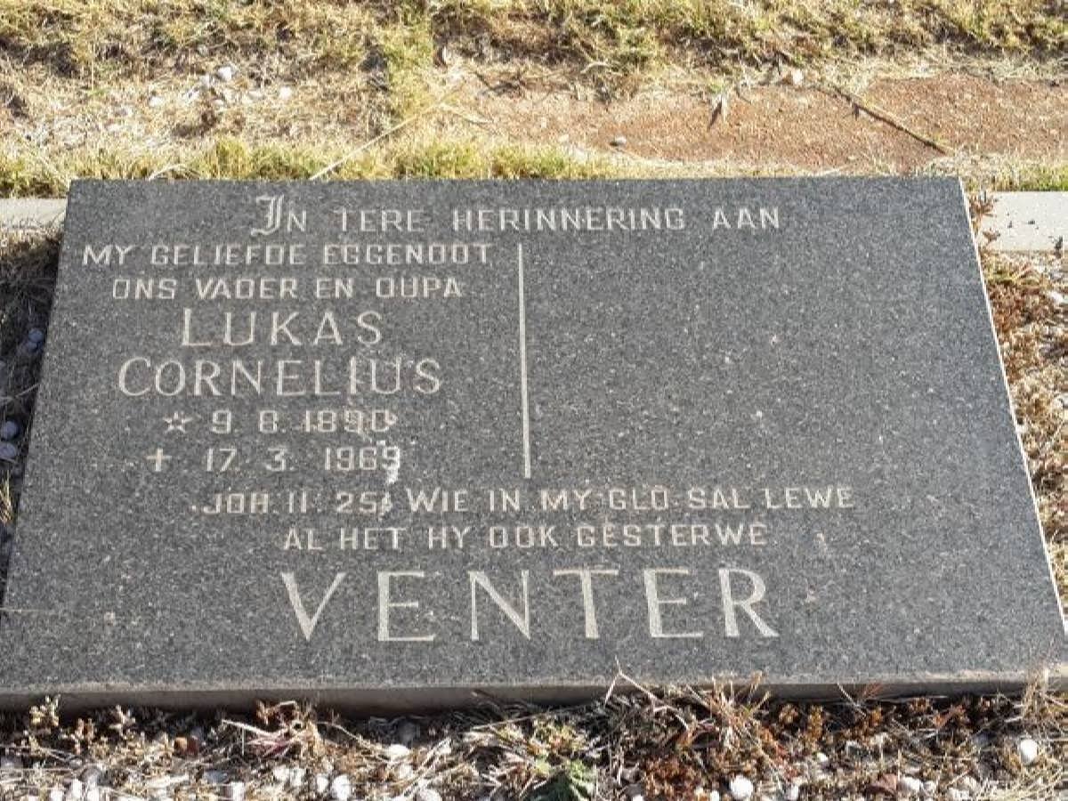 VENTER Lukas Cornelius 1890-1969