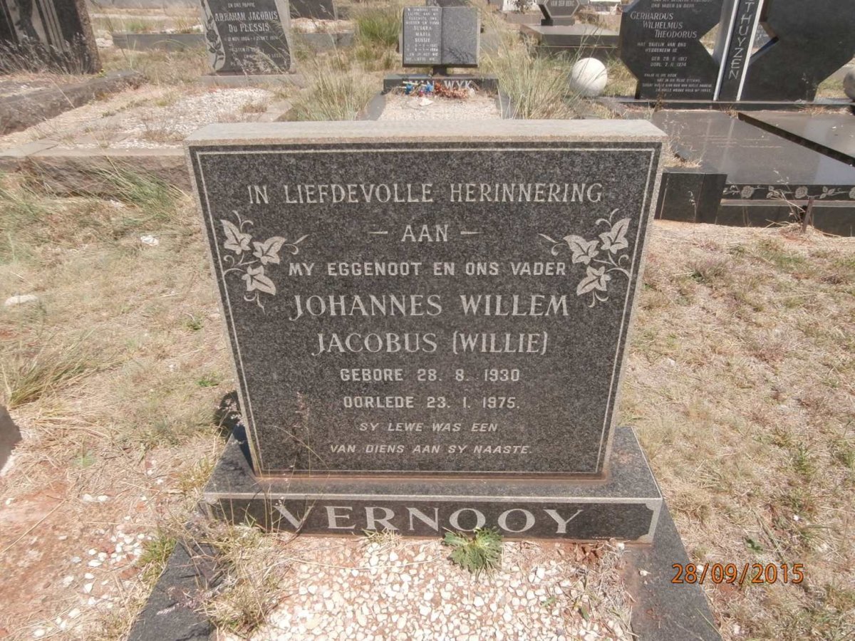 VERNOOY Johannes Willem Jacobus 1930-1975