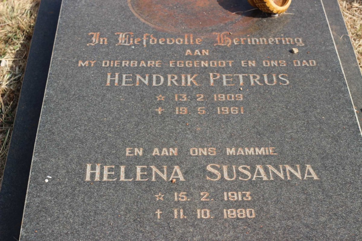 VENTER Hendrik Petrus 1909-1961 &amp; Helena Susanna 1913-1980
