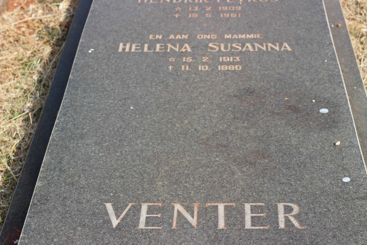 VENTER Hendrik Petrus 1909-1961 &amp; Helena Susanna 1913-1980
