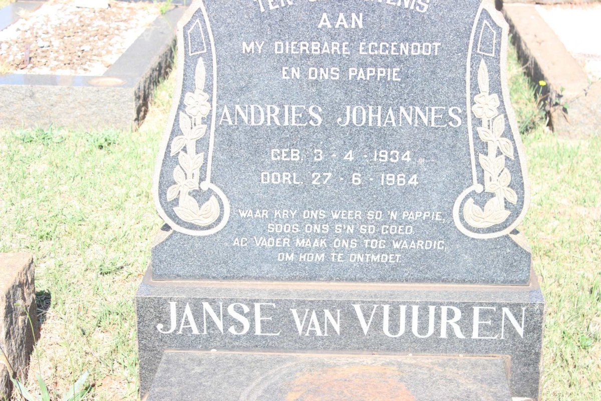 VUUREN Andries Johannes, Janse van 1934-1964
