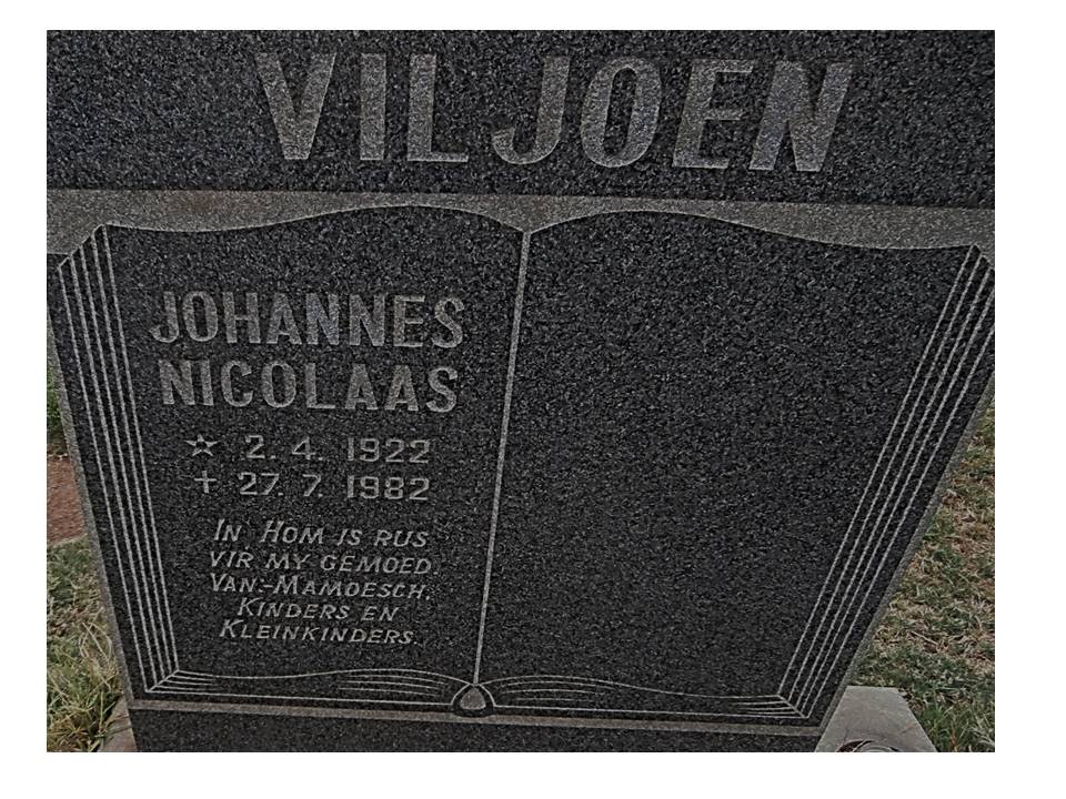 VILJOEN Johannes Nicolaas 1922-1982
