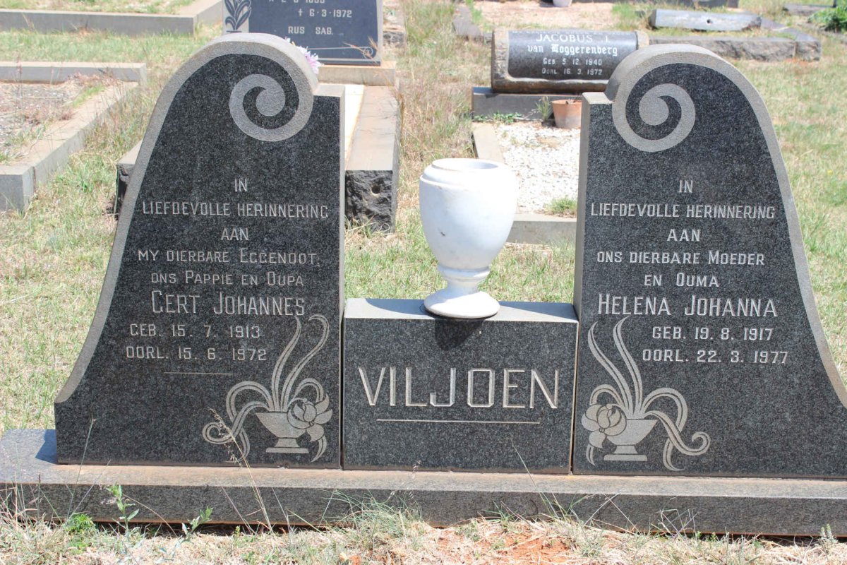 VILJOEN Gert Johannes 1913-1972 &amp; Helena Johanna 1917-1977