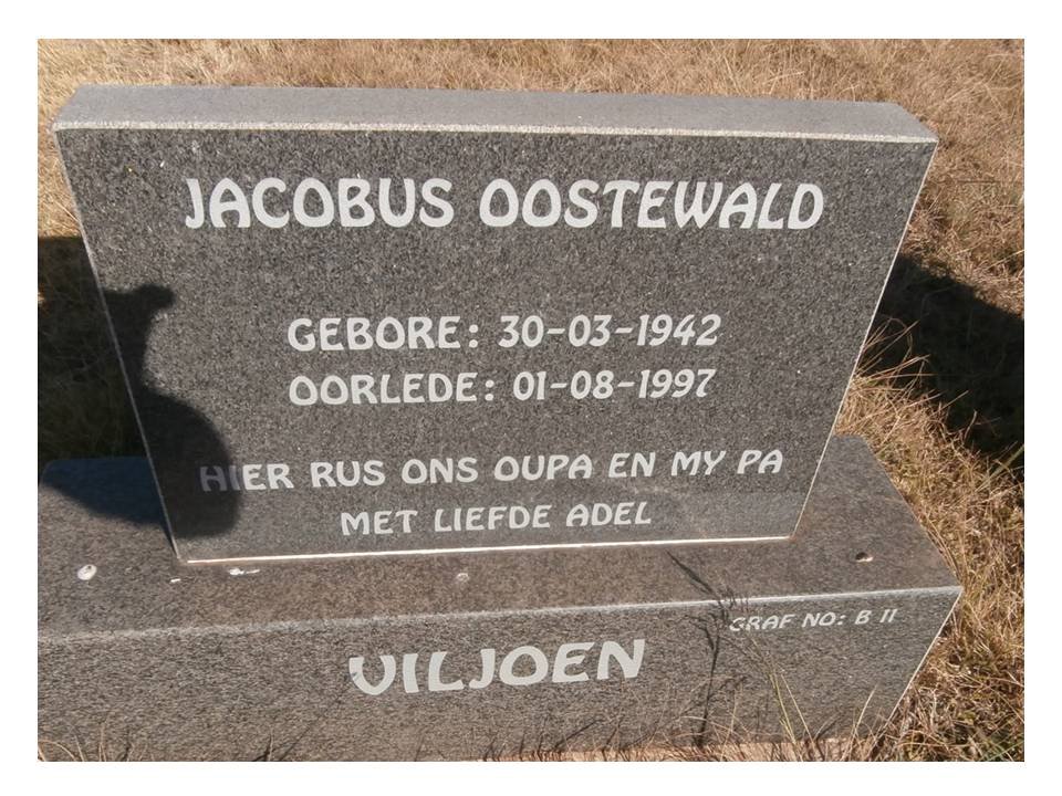 VILJOEN Jacobus Oostewald 1942-1997