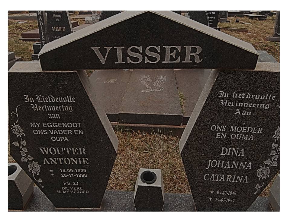 VISSER Wouter Antonie 1939-1998 &amp; Dina Johanna Catarina 1949-1999