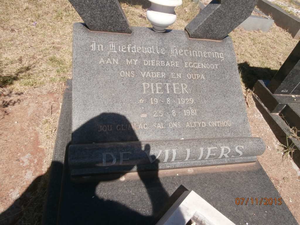 VILLIERS Pieter, de 1929-1981