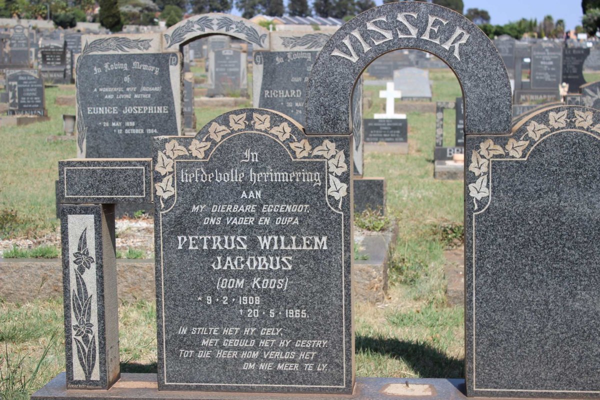 VISSER Petrus Willem Jacobus 1908-1965