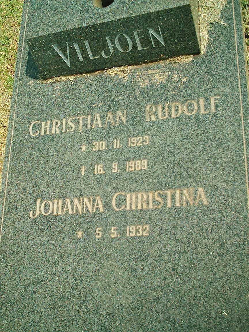 VILJOEN Christiaan Rudolf 1923-1989 &amp; Johanna Christina 1932-