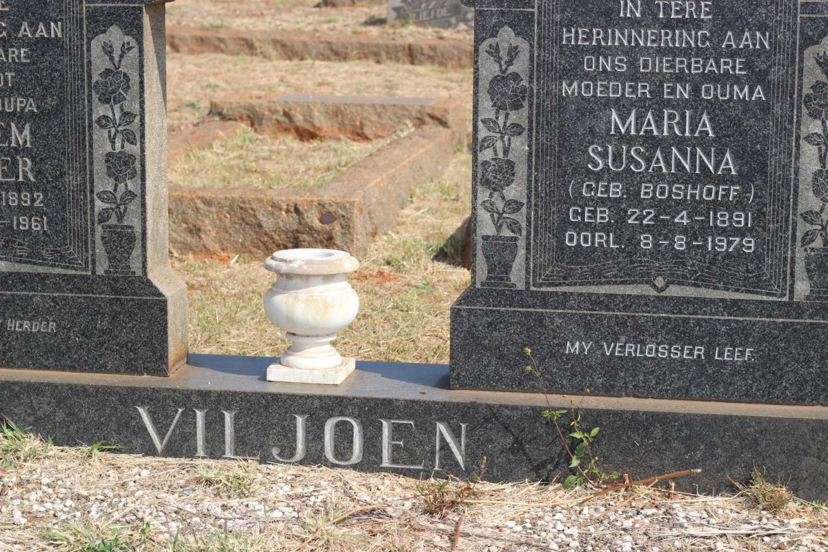 VILJOEN Willem Wouter 1892-1961 &amp; Maria Susanna BOSHOFF 1891-1979