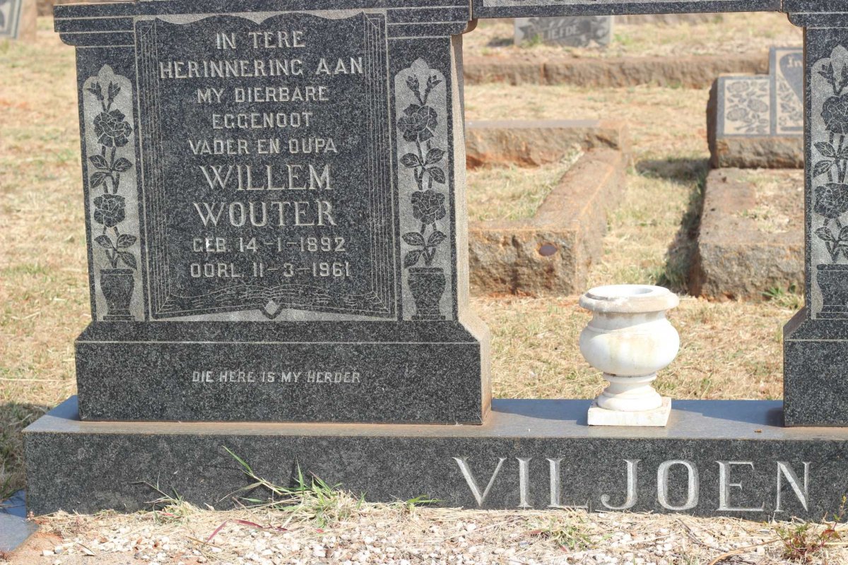 VILJOEN Willem Wouter 1892-1961 &amp; Maria Susanna BOSHOFF 1891-1979