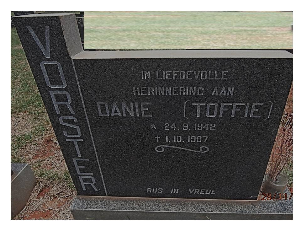 VORSTER Danie 1942-1987