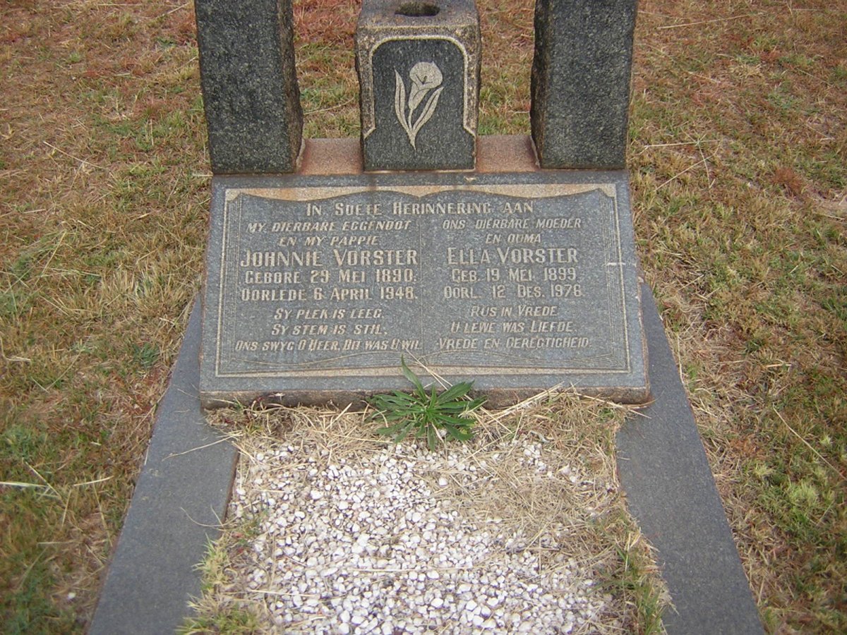 VORSTER Johnnie 1890-1948 &amp; Ella 1899-1976