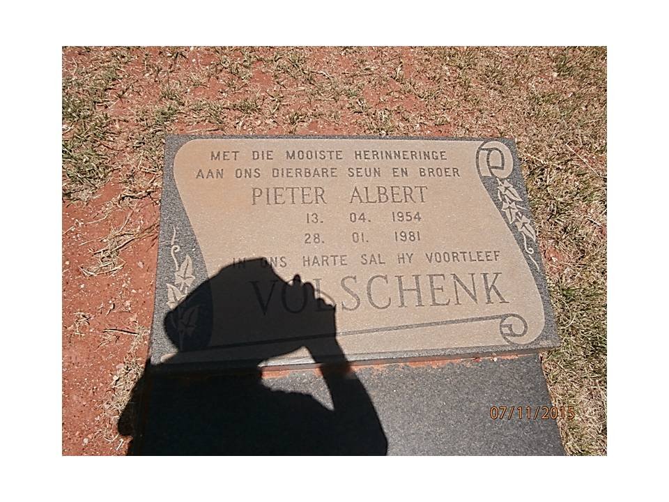 VOLSCHENK Pieter Albert 1954-1981