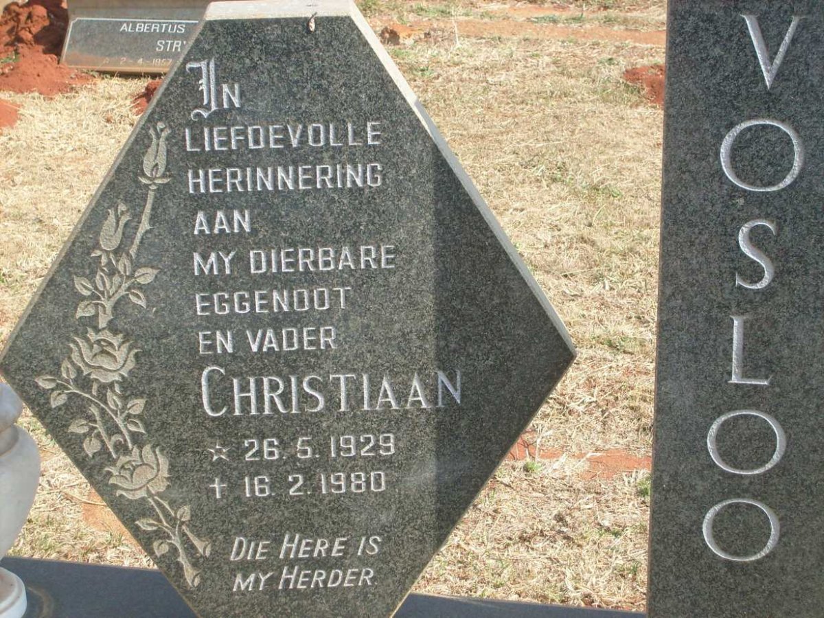 VOSLOO Christiaan 1929-1980