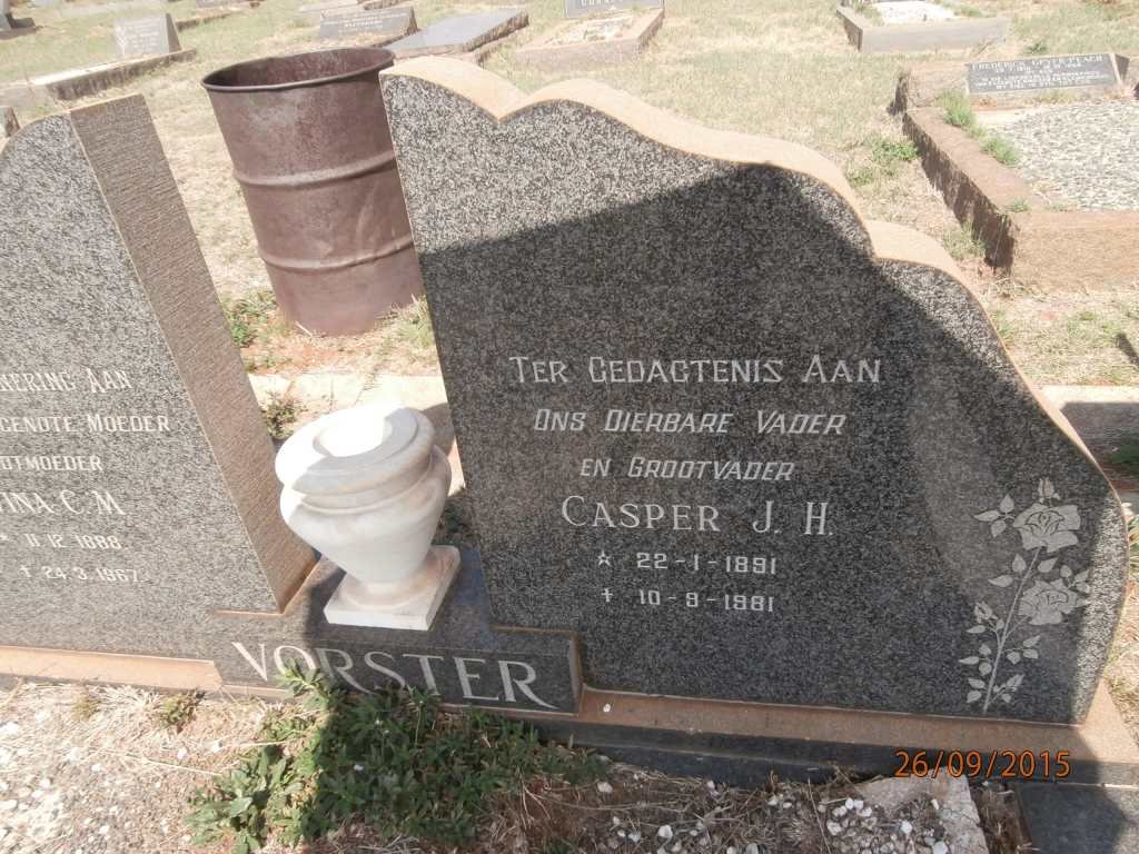 VORSTER Casper J.H. 1891-1981