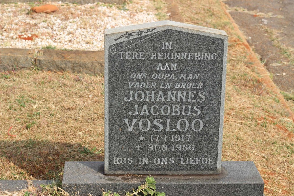 VOSLOO Johannes Jacobus 1917-1986