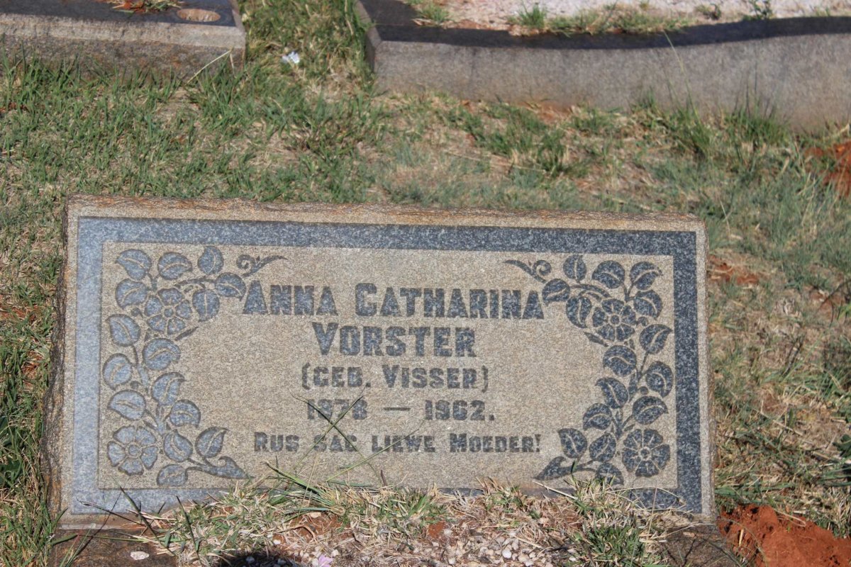 VORSTER Anna Catharina nee VISSER 1878-1962
