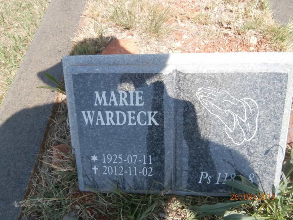 WARDECK Marie 1925-2012