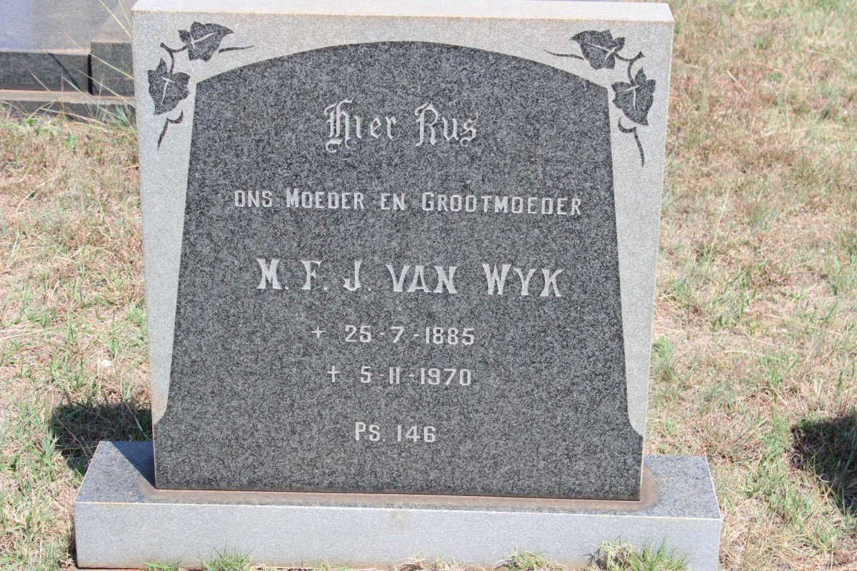 WYK M.F.J., van 1885-1970