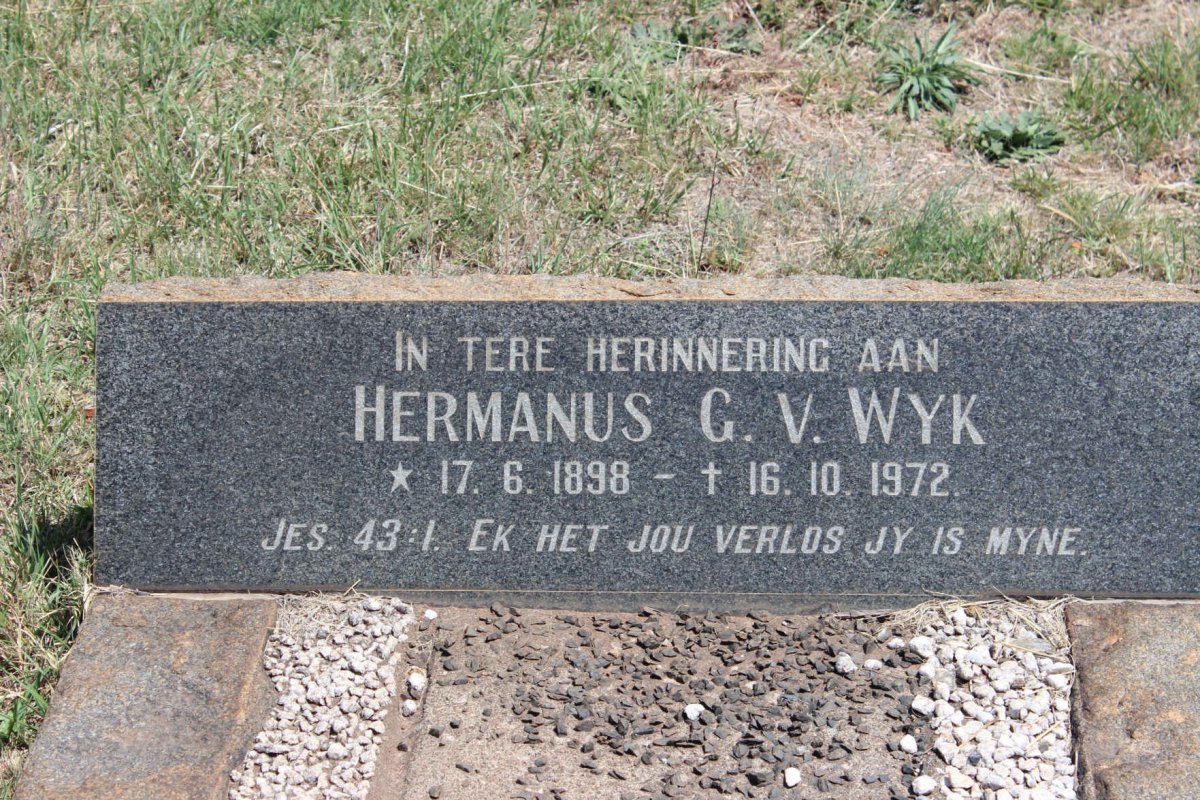 WYK Hermanus G., v. 1898-1972